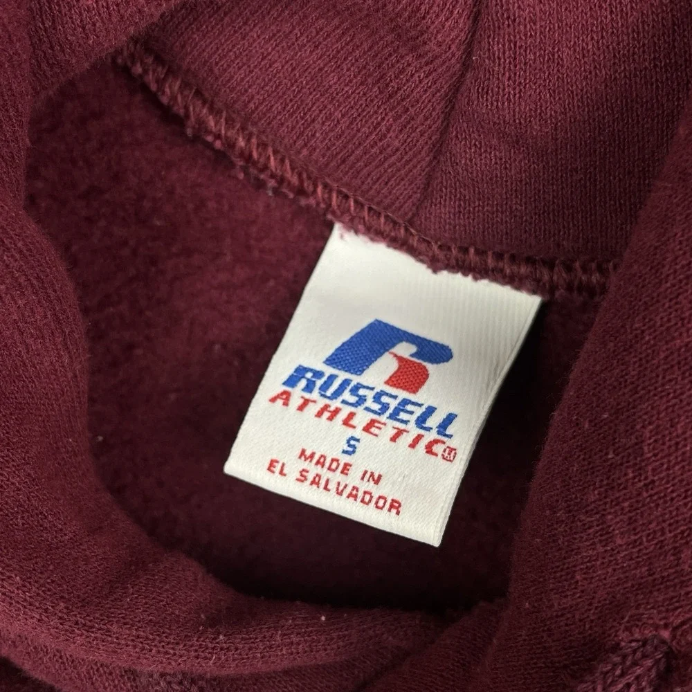 Vintage Minnesota Gophers Hockey Sweatshirt Russell Athletic Maroon Hoodie Small - Picture 3 of 7